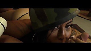 Asian erotic bunny give sexy teasing blowjob with megaphone!