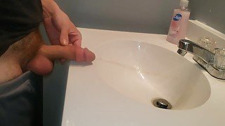 Toilet was full, so, pissed in the sink