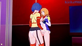 Cagalli Yula Athha and Kusuha Mizuha have an intense lesbian play - Gundam SEED & SRW Alpha Hentai