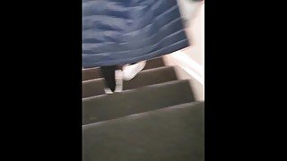 Step mom in jeans get fucked by step son on the deck