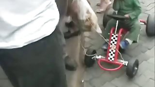 Voyeur spy cam upskirt video of a hot brunette caught off guard