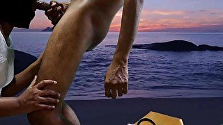 සර්ගේ මිටිමකට රට ගිය වෙලාවෙ සර් මට වෙරලේ තියන් කරපු දේ බලන්න අනේ / Sunset Fuck with my Boss