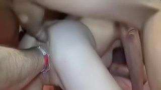 Gang bang double fisting and ass fucked teen slut