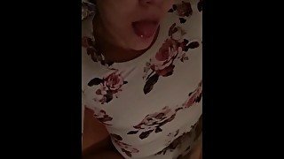 Horny girl touches herself