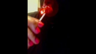 Asmr sucking on a lollipop