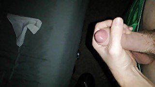 Huge Loads On Small Napkin - I miss the target and cum on my bed because it's so strong