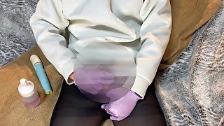 日本人女装オナニー　おもちゃで連続イキ狂い