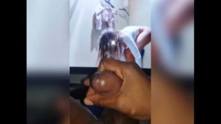 BIG BLACK COCK CUM - dirty talk watching porn with huge cum shot