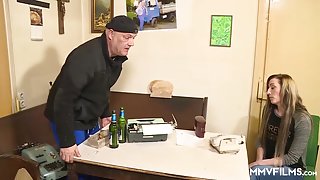 Skinny German Teen needs cash