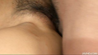 Bosomy Japanese hoe rides horny dude in reverse cowgirl style