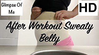 After workout sweaty belly 15 - glimpseofme