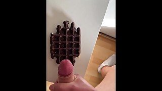 CUMMING ON WAFFLE! SO DELICIOUS
