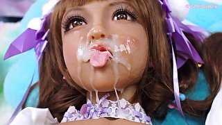 Titsfuck and facial cum on my cute doll 18