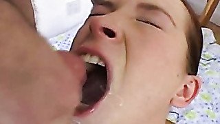 Cum freak Ashley Haze gets her mouth watered with fresh jizz after a hot bang