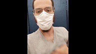 pulling my shirt up, taking a hard pee in the public toilet