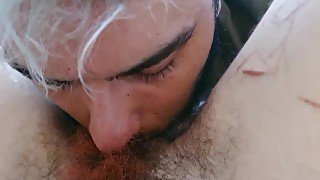 Jerking off my trans bf tdick