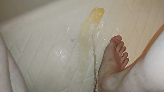 Peeing in bathroom!