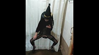 عاهرة تكسر المحرمات  Halloween Arabic Witch Squirting in my Bathroom 