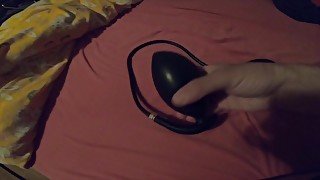 Test inflatable Butt plug with detechable pump