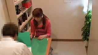 Cute Japanese creampied well in medical fetish video