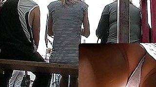 Jaw-Dropping view of belt upskirt