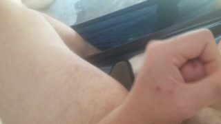 Jerking off in a very public bathroom (almost caught)