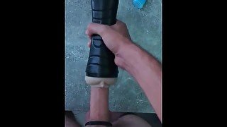 Trying my Tight new FLESHLIGHT till I Cum Hard All Over The Table