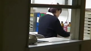 Naughty doc fucks a nurse in kinky Japanese sex video