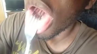 My beautiful drooling and spitting tongue 6... for that day. kiss me...