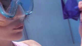 Sexy Asian Scuba Diving Underwater Blowing Bubbles Scuba Training PART 2