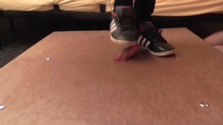 Sneakers and balerina hard cock crush