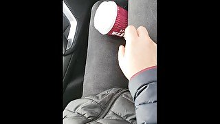 Step mom caught fucking step son in the car in petrol station by husband