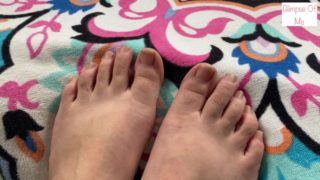 chilling, caring of woman's feet, dirt removal, Part1 - Glimpseofme