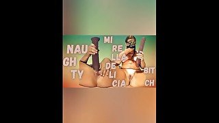 Mirelladelicia naughty bitch sitting hot on the giant 36X5 and 38X6 dildo