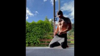 Nearly Caught Cumming with my Housemates in the Garden!