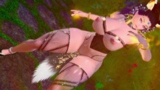 Skyrim Foxy Anuka Witch Sexy Combat pose and Dance Showcase