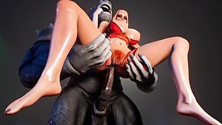 Busty Blonde Anal Slut 3D