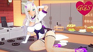 Nekopara: Coconut baking a cream pie