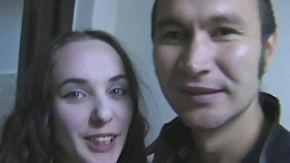 Freaking voracious brunette is ready to suck a cock in the motel