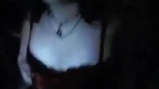 Threesome blowjob in the dark