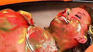 SMEARING PAINT ALL OVER EACH OTHER