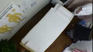 Voyeur Asian massage with the elements of doggy fuck