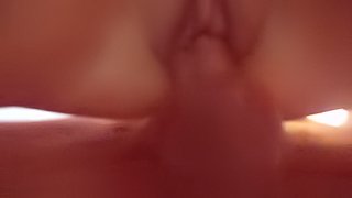 I wet my pussy jumping on my daddy's cock