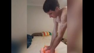 Aussie Boy fucks sex doll