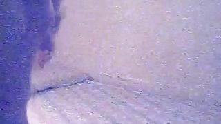 Moaning brunette gets doggystyle fucked on the bed