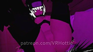 Patio Fuck Topless Babe Riding Outdoor Public Long Hair Black White Cowgirl POV Lap Dance