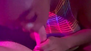 Sucking the cum out him clip