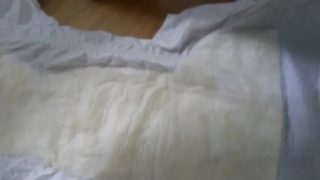 Pissing my used diaper