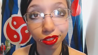 Applying Bright Red Lipstick and GF Lovey Sweet Talking