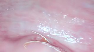 Gaping cunt and cervix show